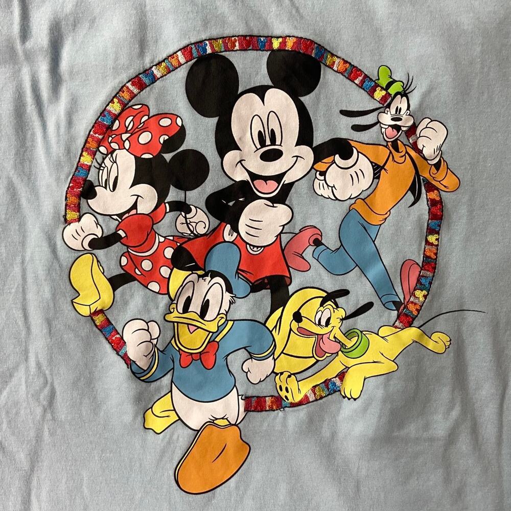 Modern mickey disney embroidered tee